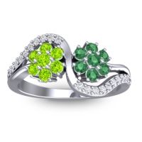 Statement Floral Pave Bisaja Ring