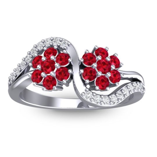 Statement Floral Pave Bisaja Ring