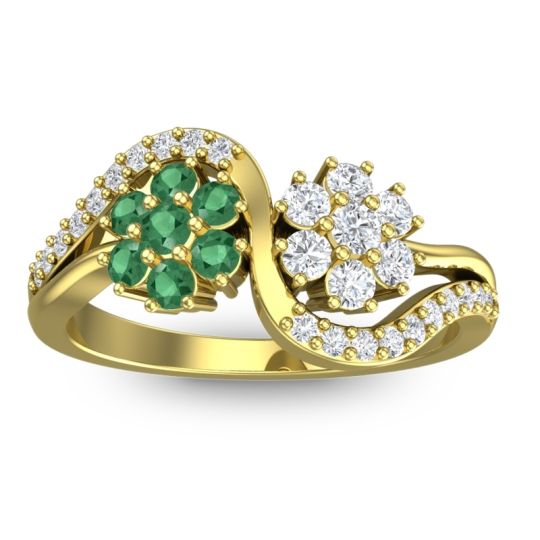 Statement Floral Pave Bisaja Ring