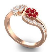 Statement Floral Pave Bisaja Ring