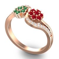 Statement Floral Pave Bisaja Ring