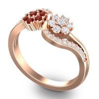 Statement Floral Pave Bisaja Ring