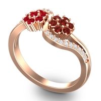 Statement Floral Pave Bisaja Ring