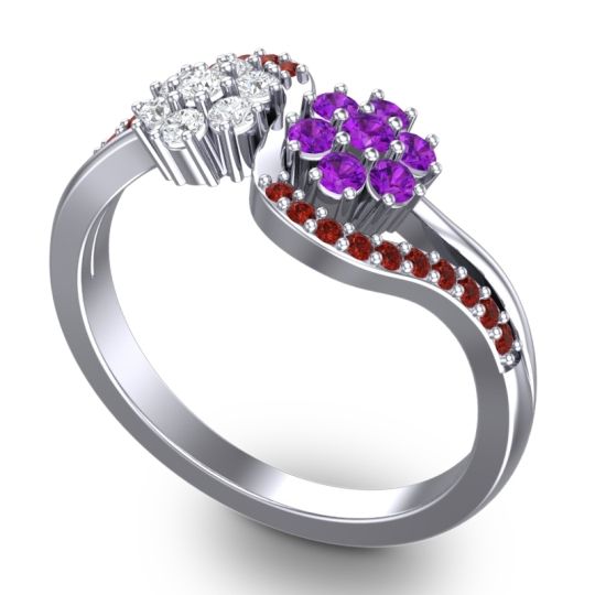 Statement Floral Pave Bisaja Ring