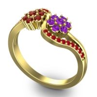 Statement Floral Pave Bisaja Ring