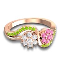 Statement Floral Pave Bisaja Ring