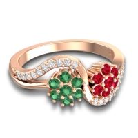 Statement Floral Pave Bisaja Ring