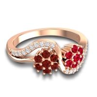 Statement Floral Pave Bisaja Ring