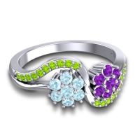 Statement Floral Pave Bisaja Ring