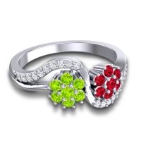 Statement Floral Pave Bisaja Ring