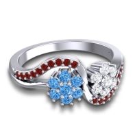 Statement Floral Pave Bisaja Ring