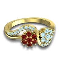 Statement Floral Pave Bisaja Ring