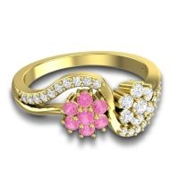 Statement Floral Pave Bisaja Ring