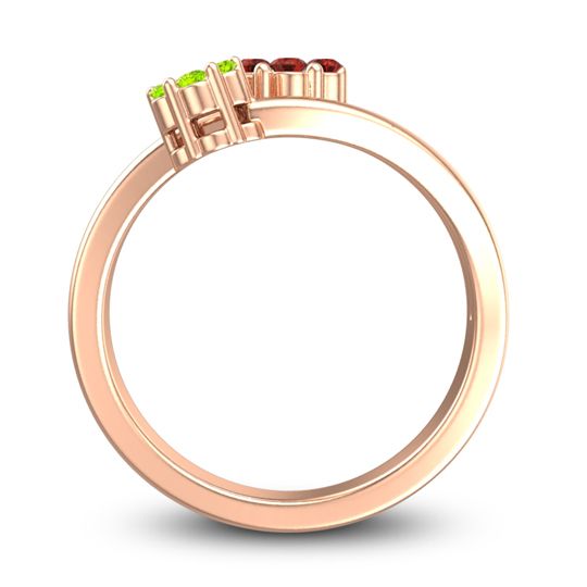 Simple Floral Pave Medin Ring