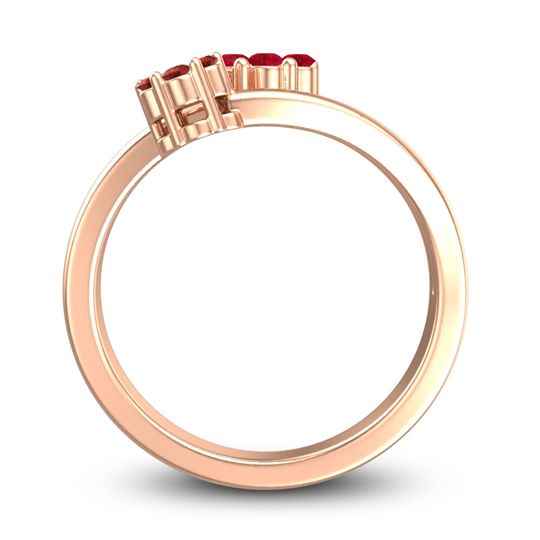 Simple Floral Pave Medin Ring