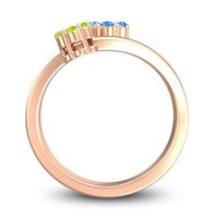 Simple Floral Pave Medin Ring