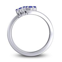 Simple Floral Pave Medin Ring