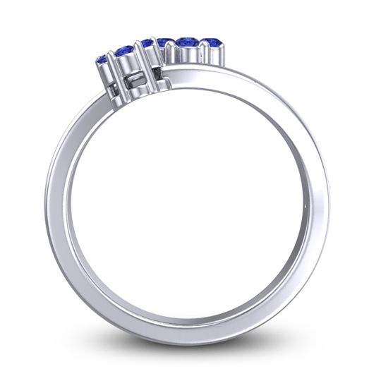 Simple Floral Pave Medin Ring