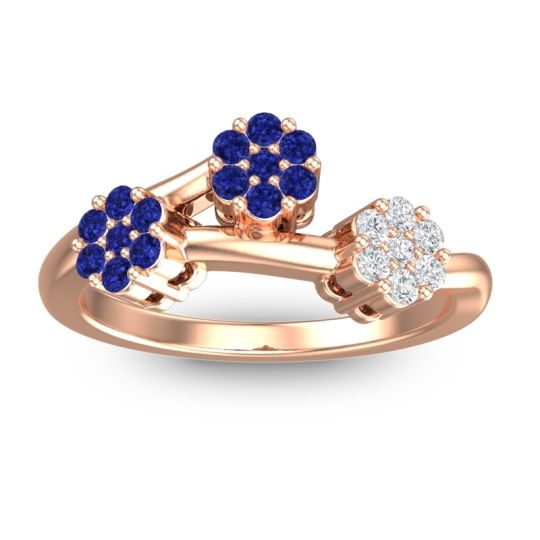 Simple Floral Pave Padmadi Ring