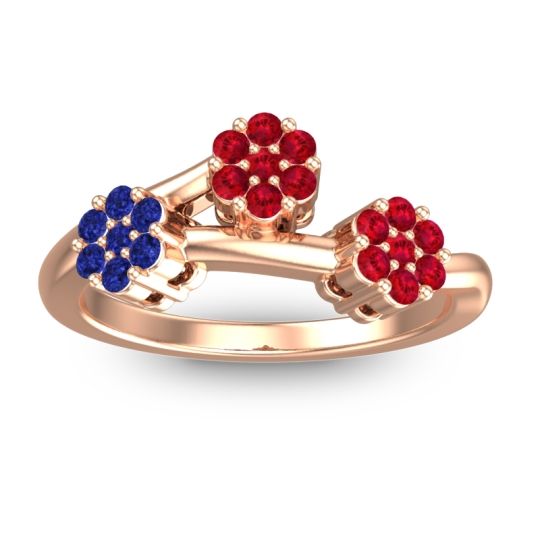 Simple Floral Pave Padmadi Ring