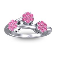 Pink Tourmaline Fashion Ring In Palladium – Padmadi Simple Ring