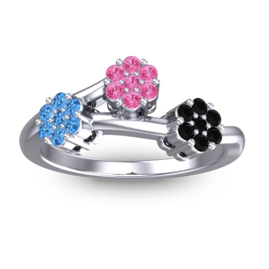 Simple Floral Pave Padmadi Ring