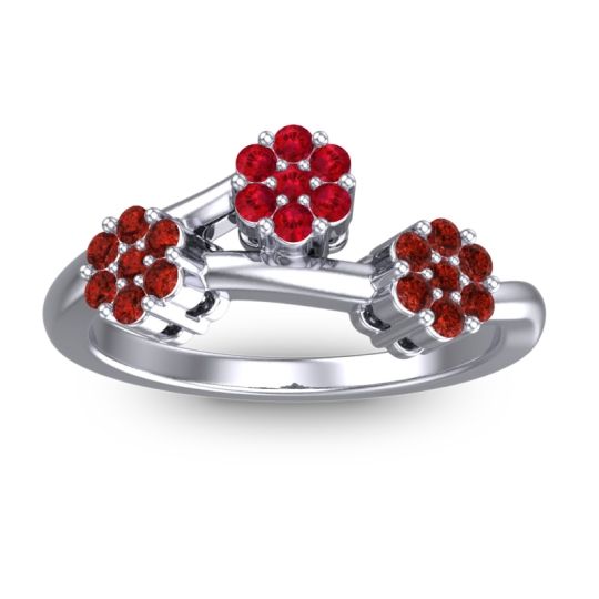 Simple Floral Pave Padmadi Ring