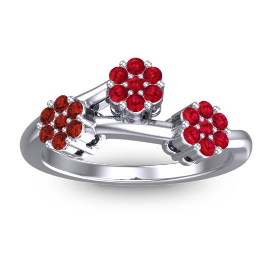 Simple Floral Pave Padmadi Ring