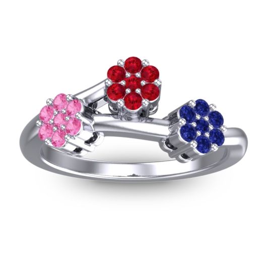 Simple Floral Pave Padmadi Ring