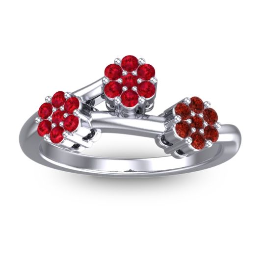 Simple Floral Pave Padmadi Ring