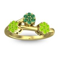 Emerald Fashion Ring In 18k Yellow Gold With Peridot – Padmadi Simple Ring