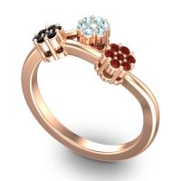 Simple Floral Pave Padmadi Ring