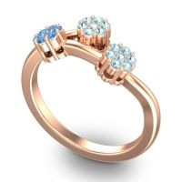 Simple Floral Pave Padmadi Ring