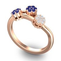 Simple Floral Pave Padmadi Ring