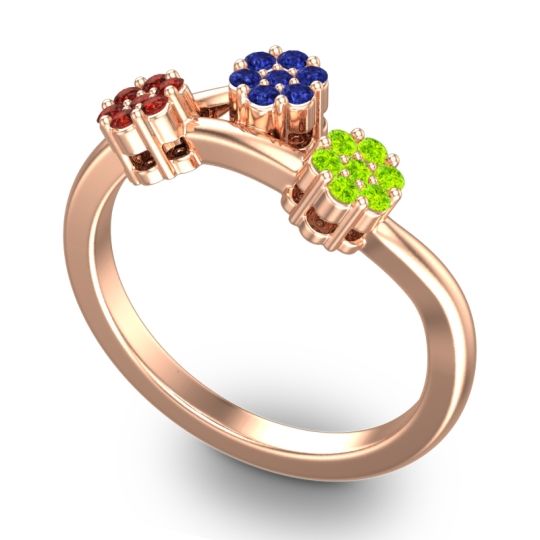 Simple Floral Pave Padmadi Ring