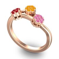 Simple Floral Pave Padmadi Ring
