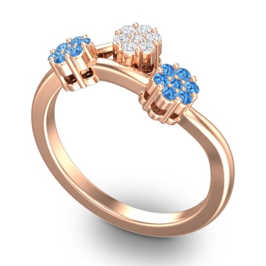 Simple Floral Pave Padmadi Ring