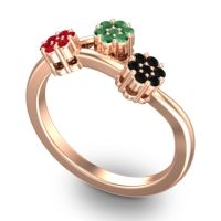 Simple Floral Pave Padmadi Ring