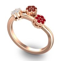 Simple Floral Pave Padmadi Ring