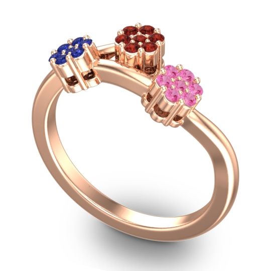 Simple Floral Pave Padmadi Ring