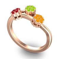 Simple Floral Pave Padmadi Ring