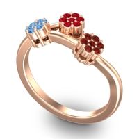 Simple Floral Pave Padmadi Ring