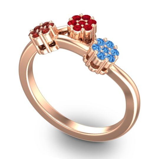 Simple Floral Pave Padmadi Ring