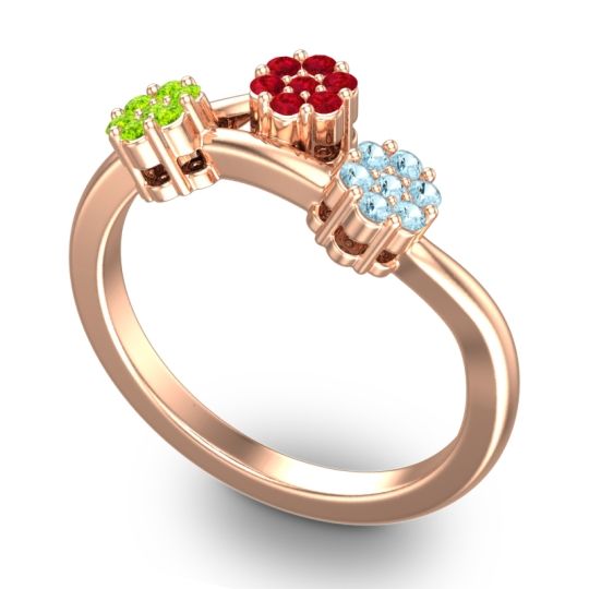 Simple Floral Pave Padmadi Ring