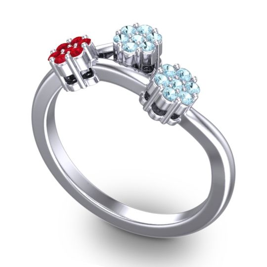 Simple Floral Pave Padmadi Ring