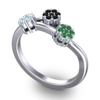 Simple Floral Pave Padmadi Ring