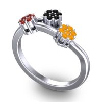 Simple Floral Pave Padmadi Ring