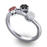 Simple Floral Pave Padmadi Ring