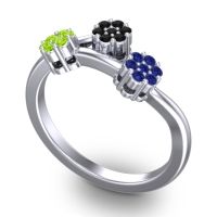 Simple Floral Pave Padmadi Ring