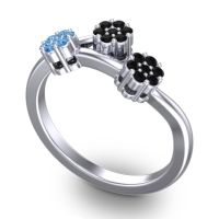 Simple Floral Pave Padmadi Ring